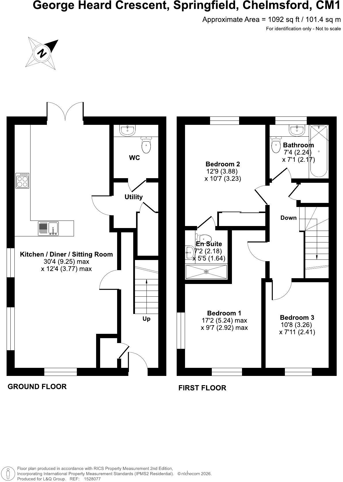 George Heard Crescent, Chelmsford, CM1 6ER floorplan