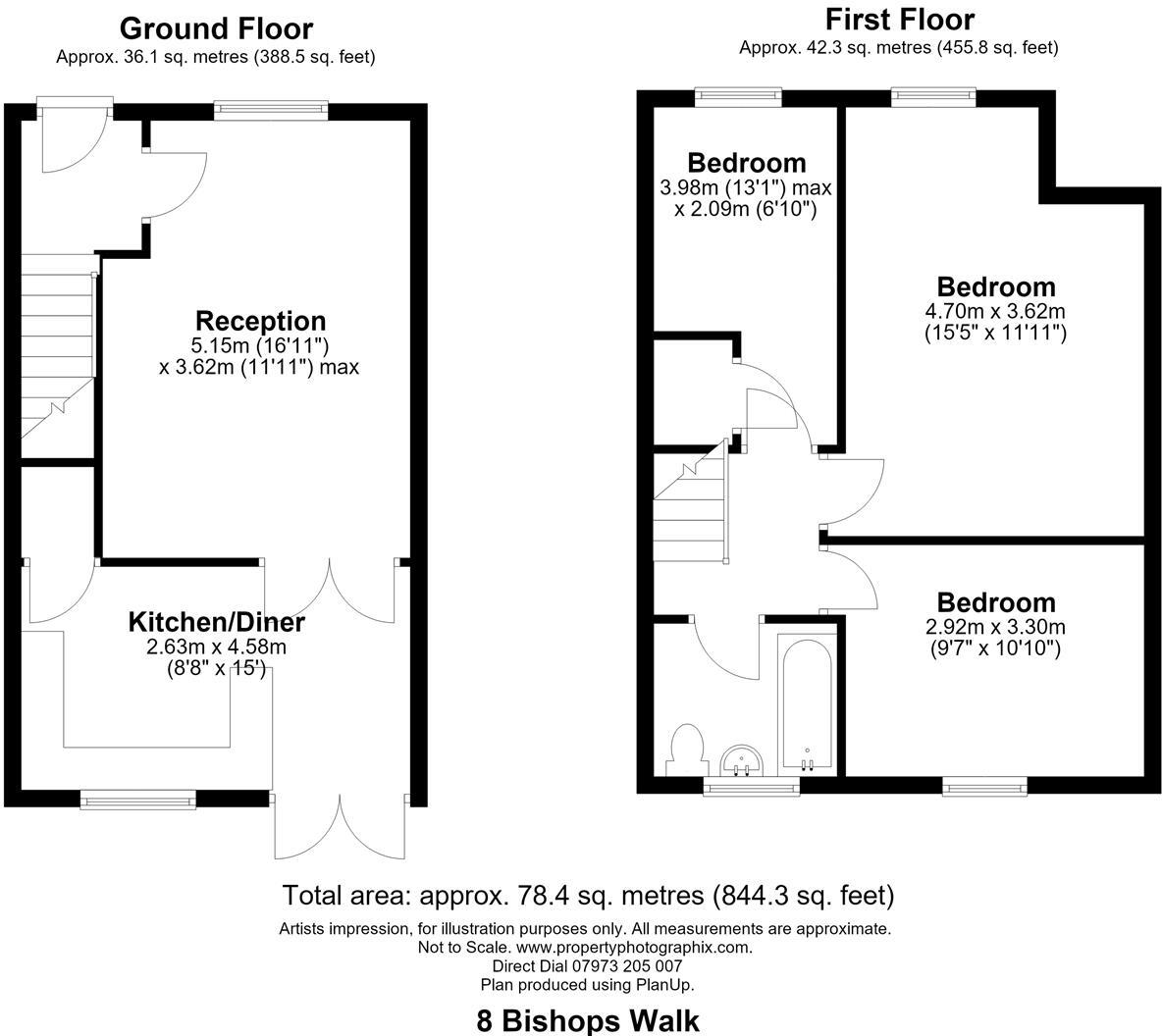 Bishops Walk, Llangollen floorplan