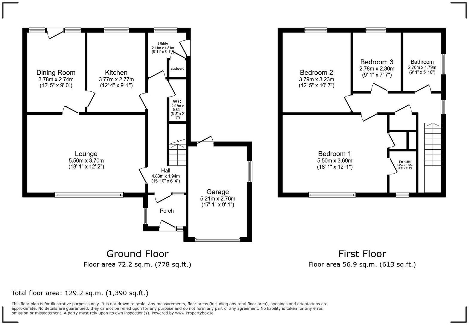 15 Bryn Coed, St. Asaph, Denbighshire, LL17 0DQ floorplan