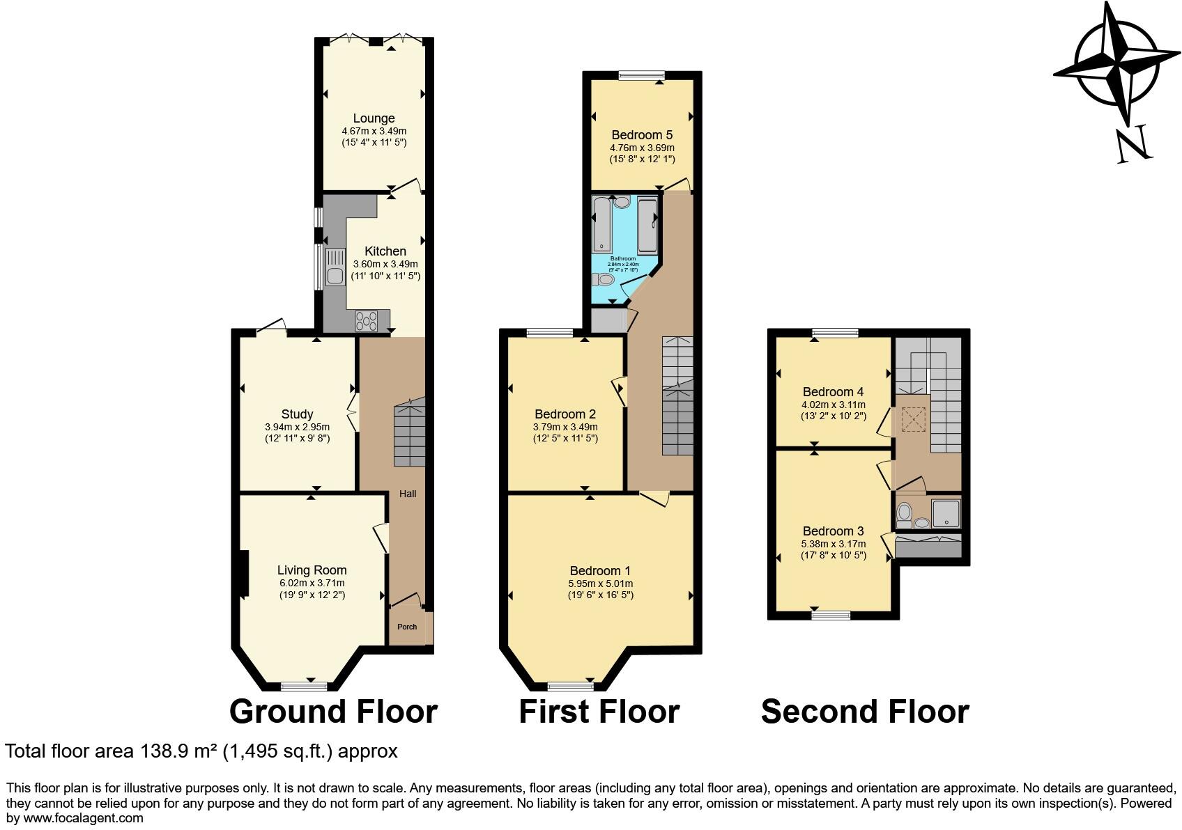 Pencisely Road, Cardiff, CF5 floorplan