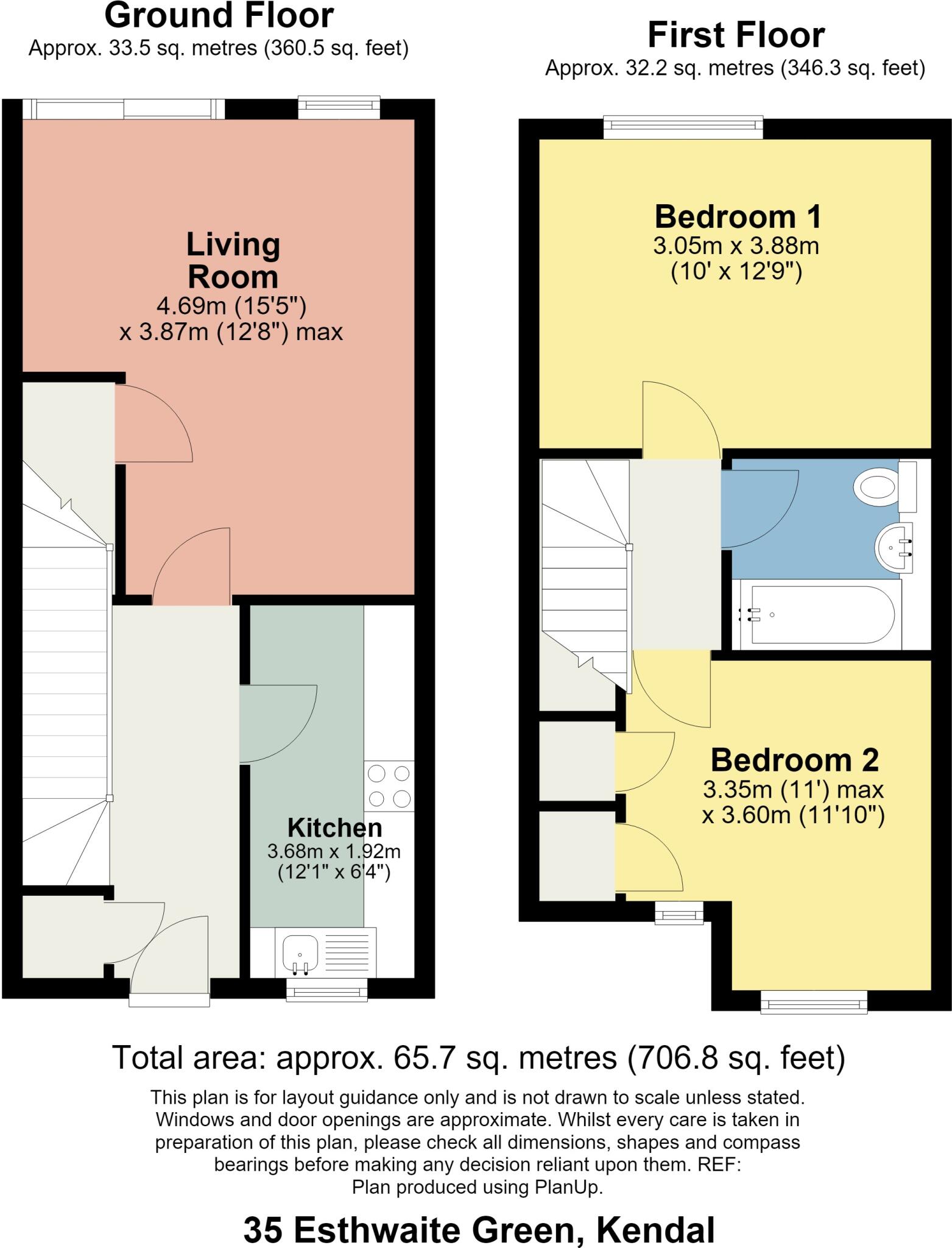 35 Esthwaite Green, Kendal, Cumbria, LA9 7RZ floorplan