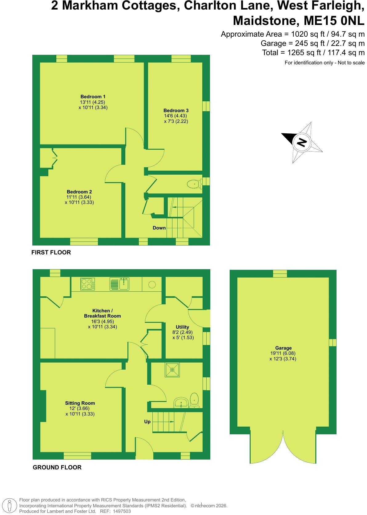 Charlton Lane, West Farleigh  floorplan