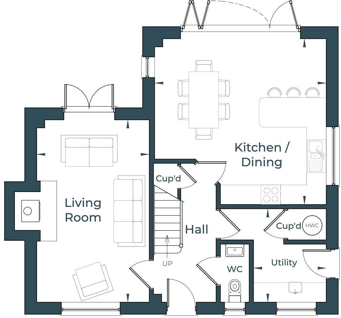 Pear Tree Gardens, Stowupland, Stowmarket, Suffolk, IP14 floorplan