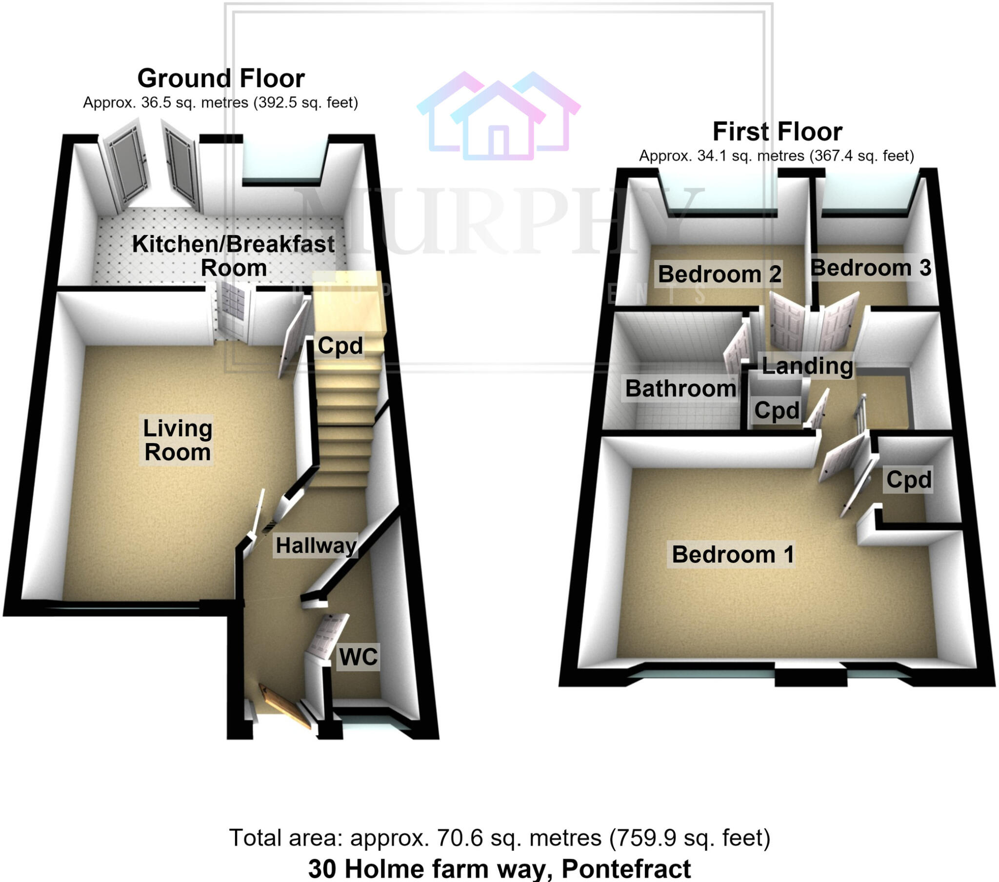 Holme Farm Mews, Pontefract, West Yorkshire floorplan