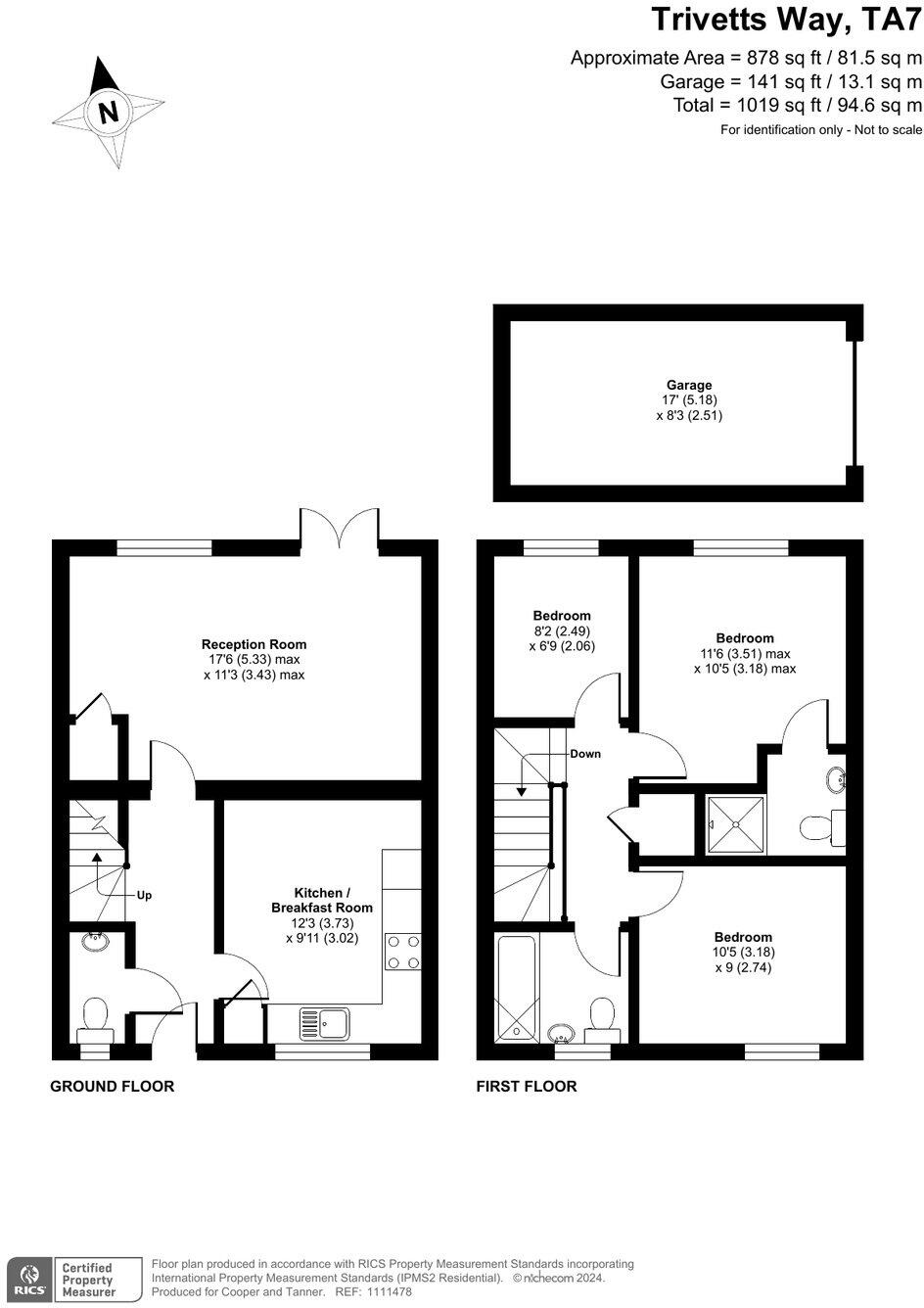 Trivetts Way, Cossington, TA7 floorplan