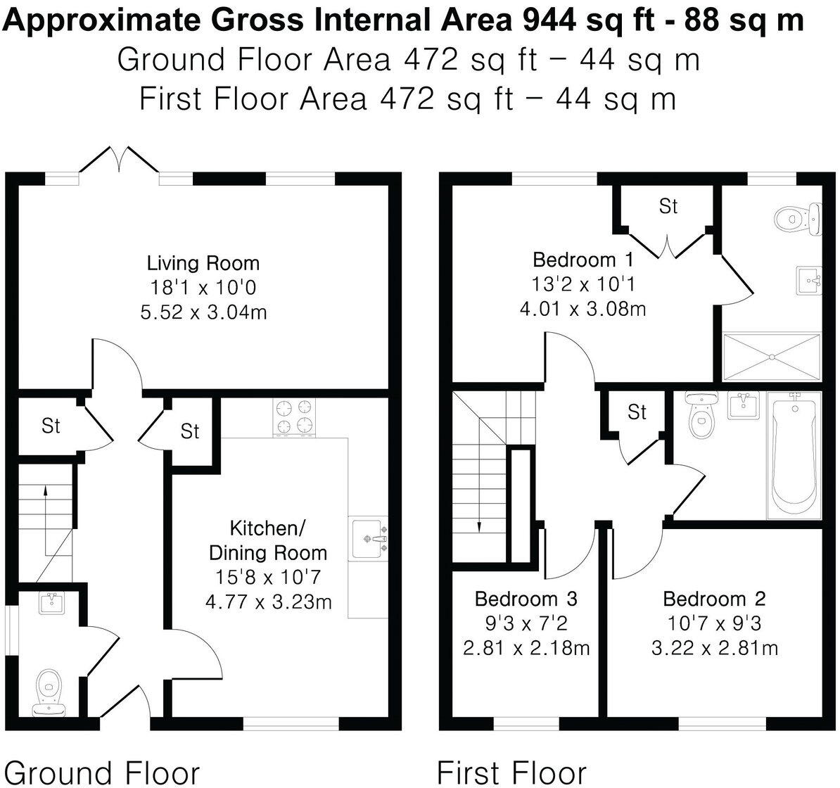 Bramley Vale, Cranleigh GU6 7FY floorplan
