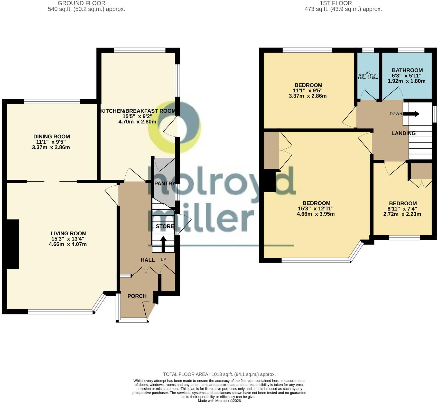 Miller Avenue, Wakefield, WF2 floorplan