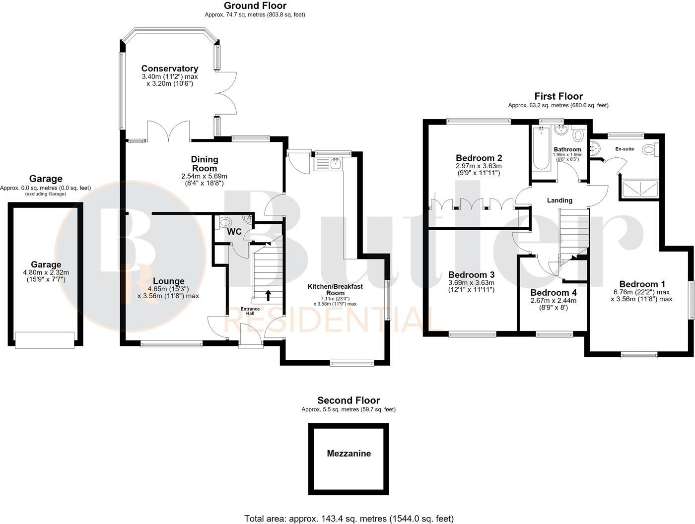 Purwell Lane, Hitchin floorplan