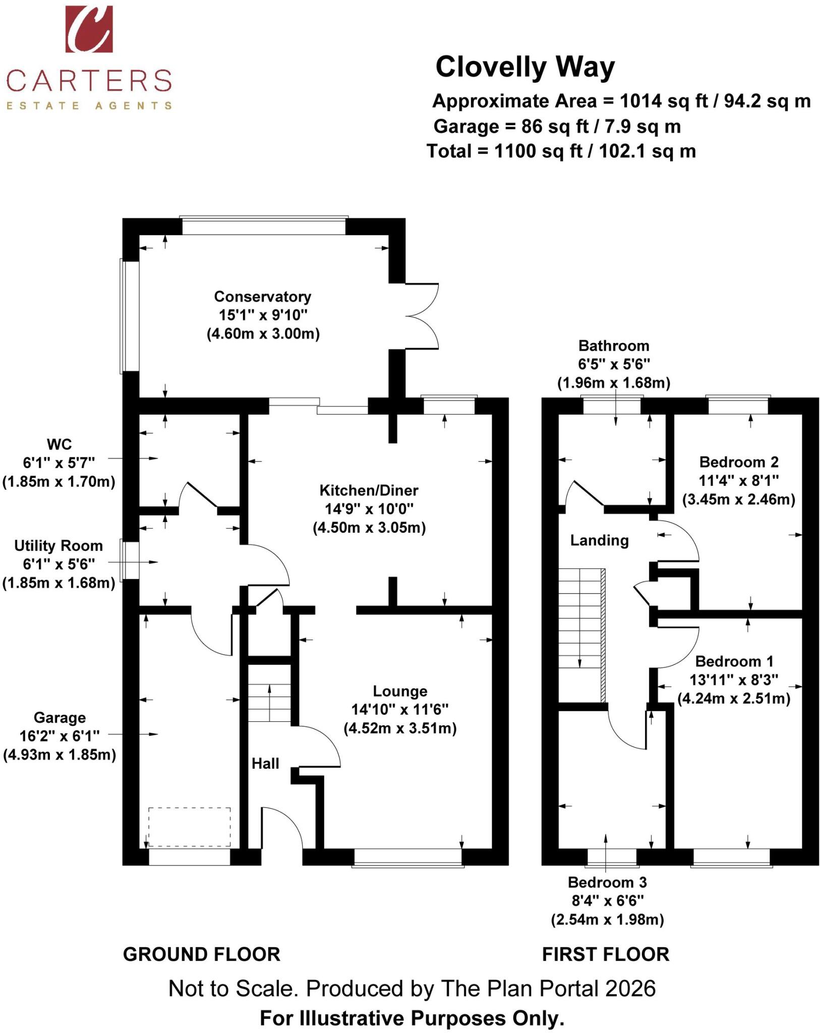 Clovelly Way, Nuneaton, CV11 floorplan