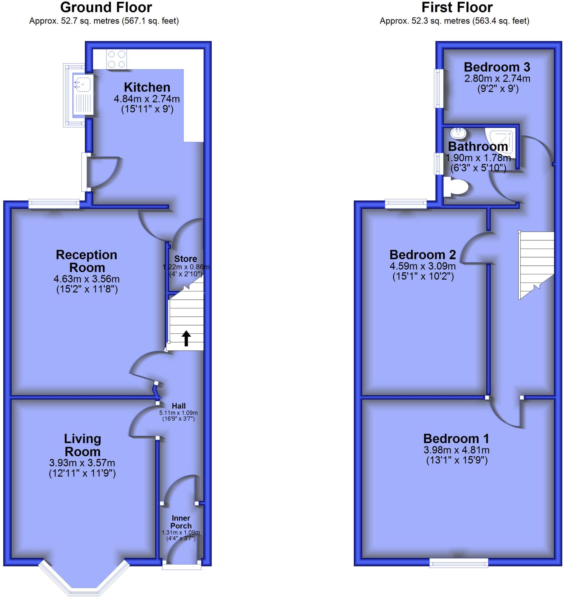 Rhyddings Street, Oswaldtwistle, Accrington, Lancashire, BB5 floorplan