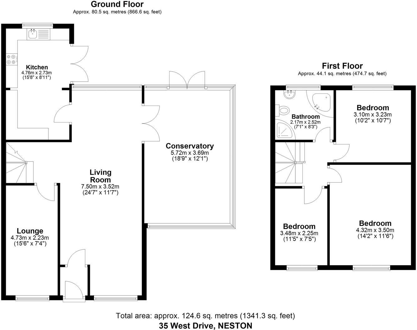 West Drive, Neston, Cheshire floorplan