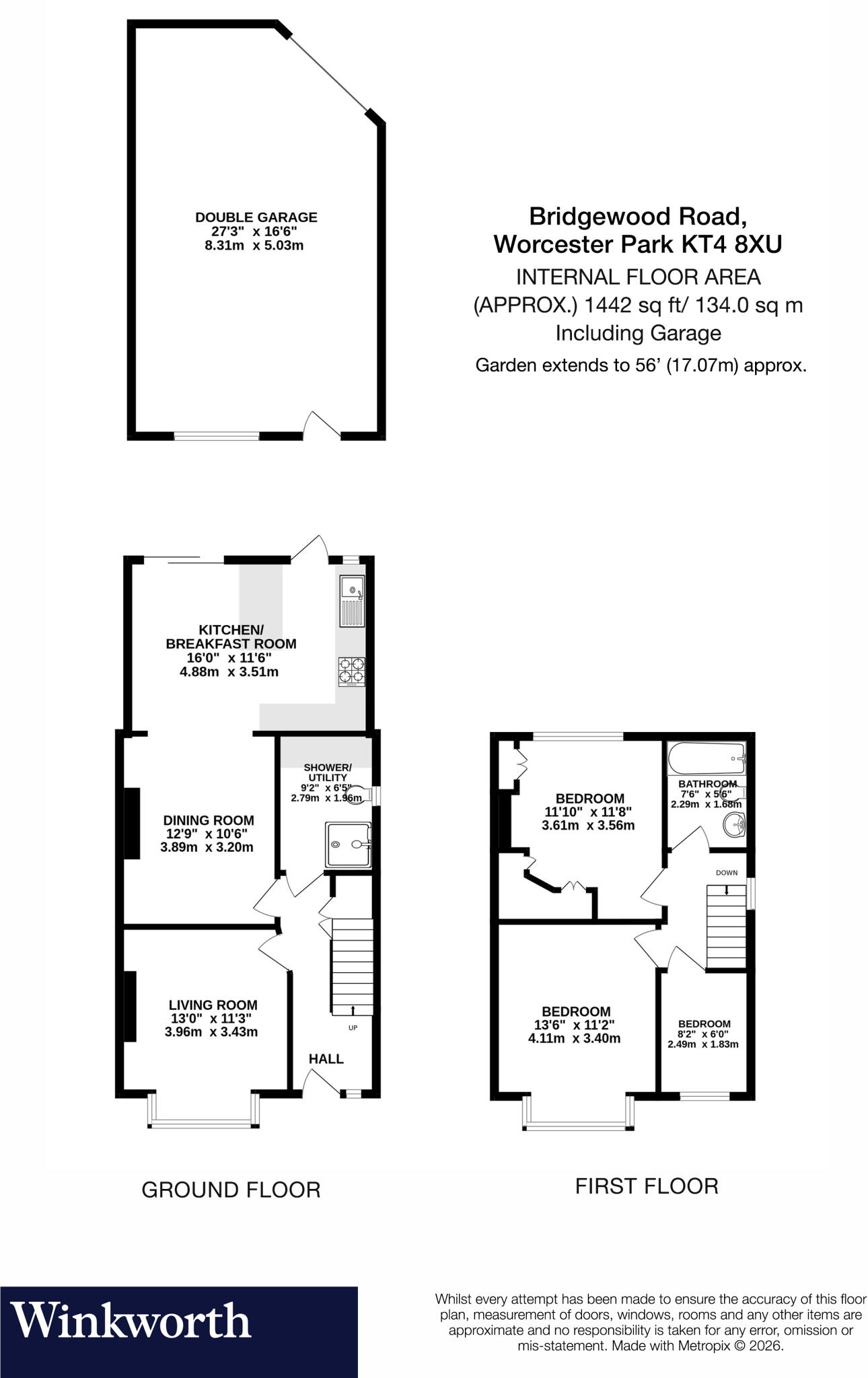 Bridgewood Road, Worcester Park, KT4 floorplan