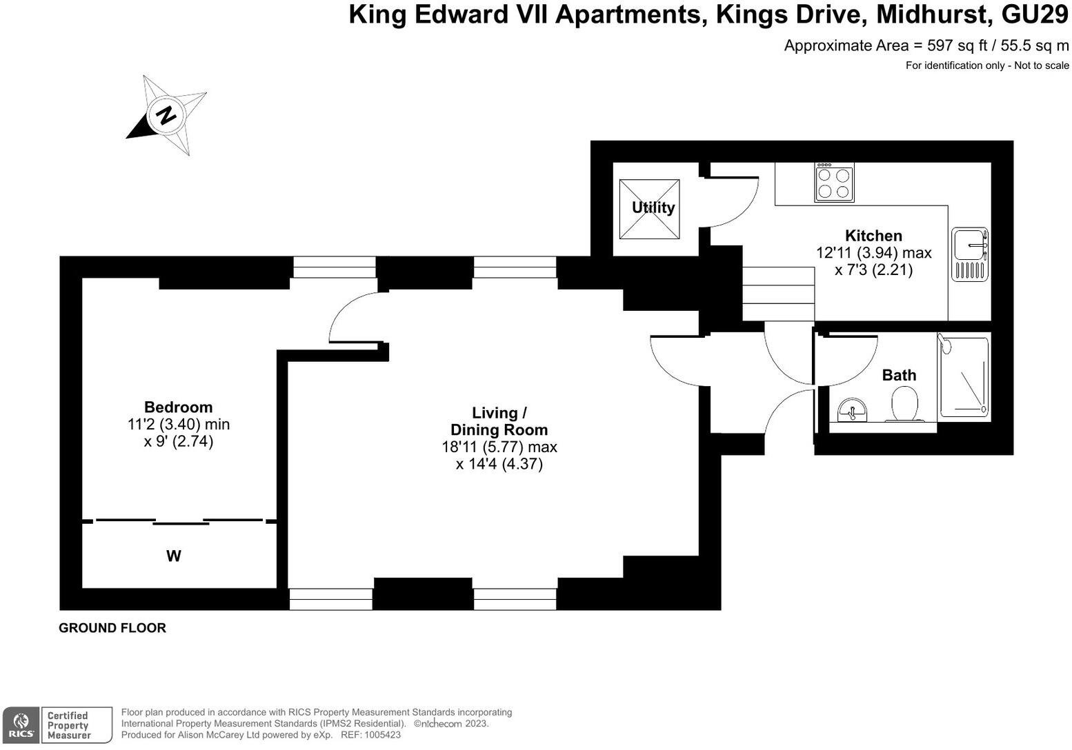 King Edward VII Apartments, Midhurst, West Sussex floorplan