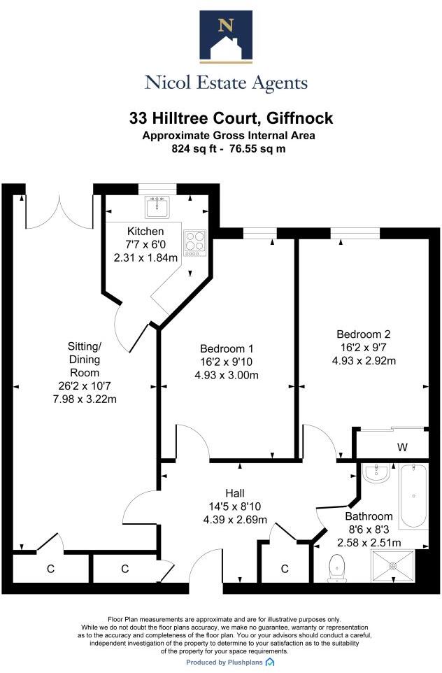 Hilltree Court, Fenwick Road, Giffnock floorplan