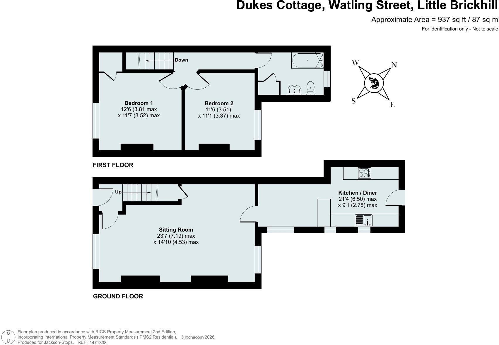 Dukes Cottages, Watling Street, Little Brickhill, Buckinghamshire, MK17 floorplan