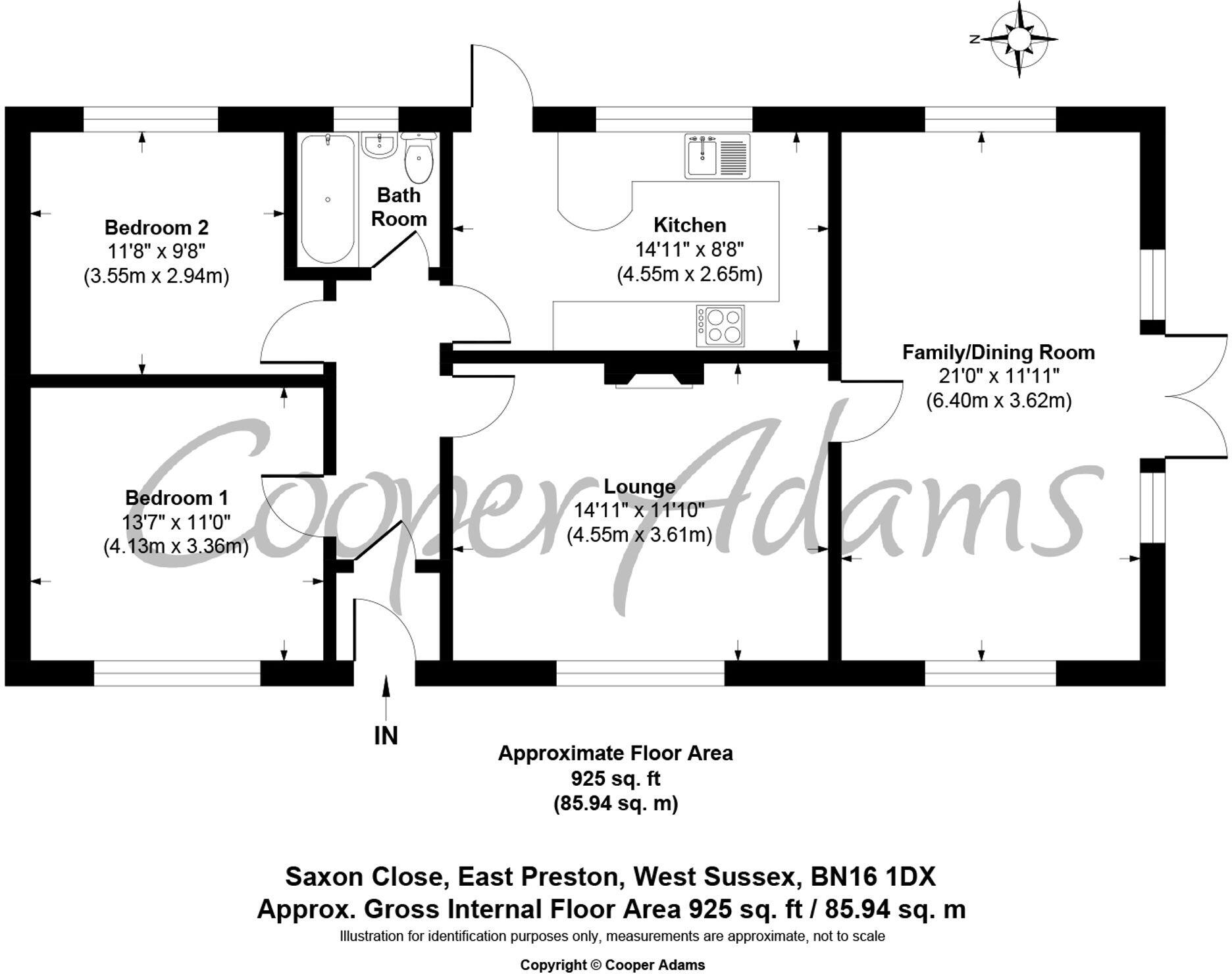 Saxon Close, East Preston, BN16 floorplan