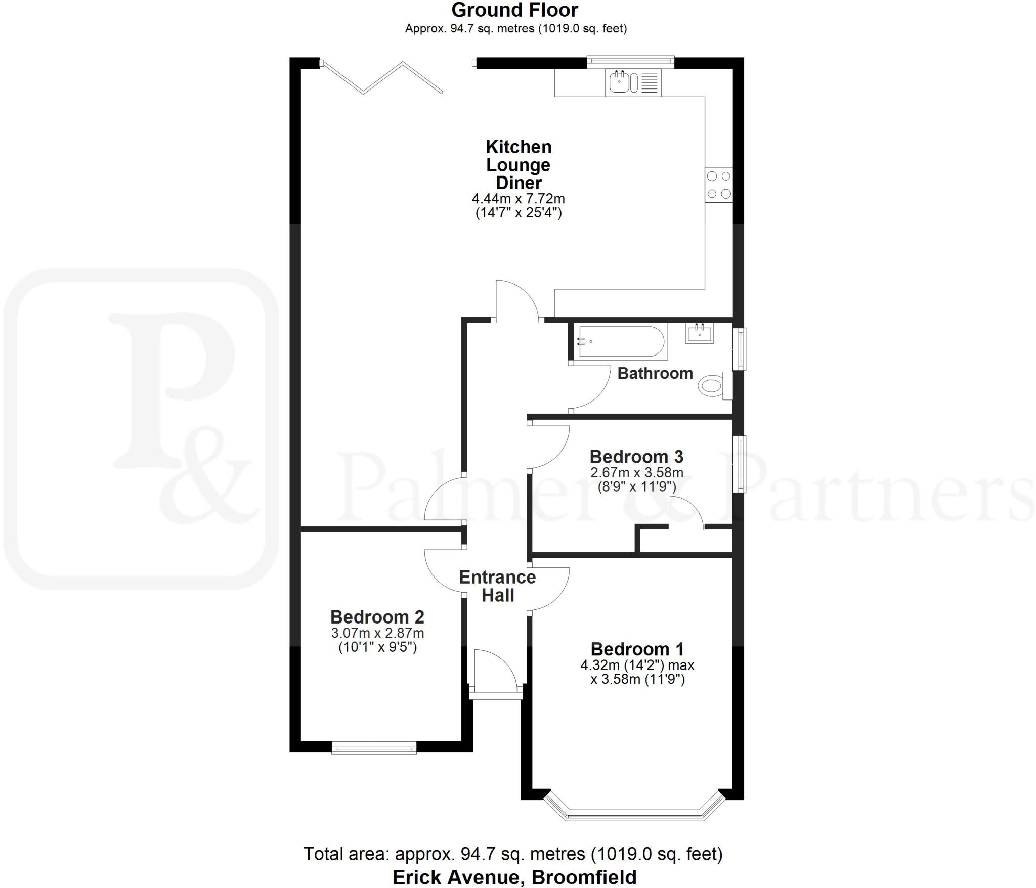 Erick Avenue, Broomfield, Chelmsford, Essex, CM1 floorplan