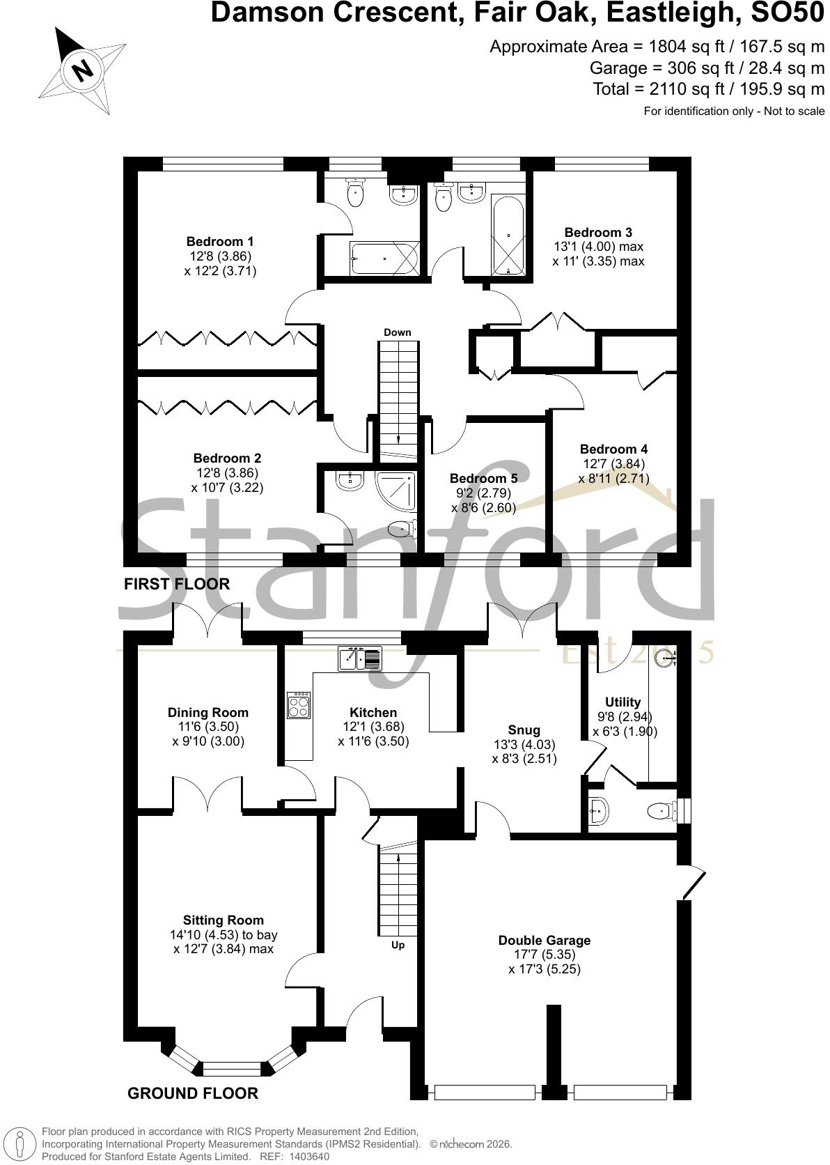 Damson Crescent, Fair Oak, Eastleigh, SO50 floorplan
