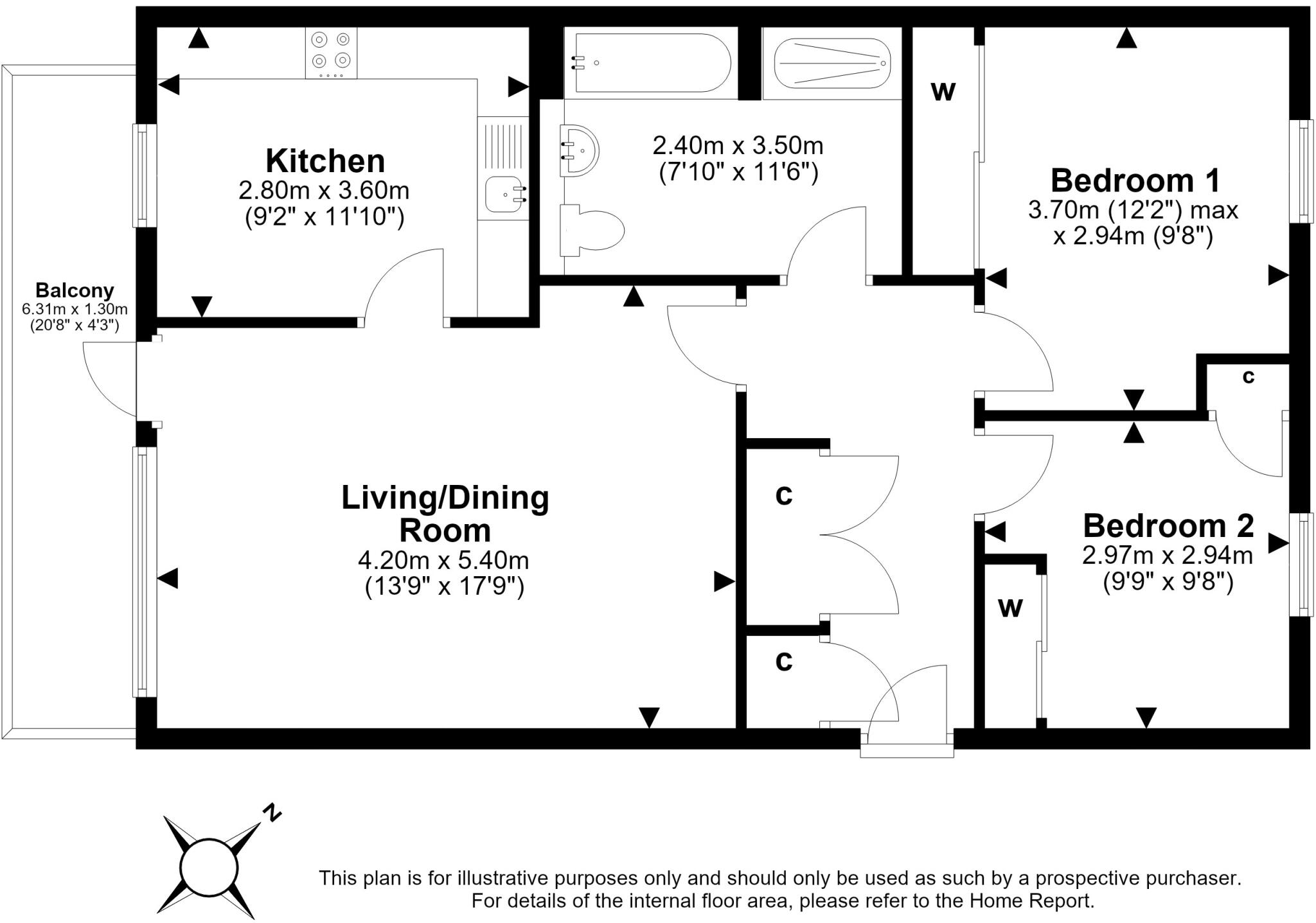 4, Brunswick Road, Hillside, Edinburgh floorplan