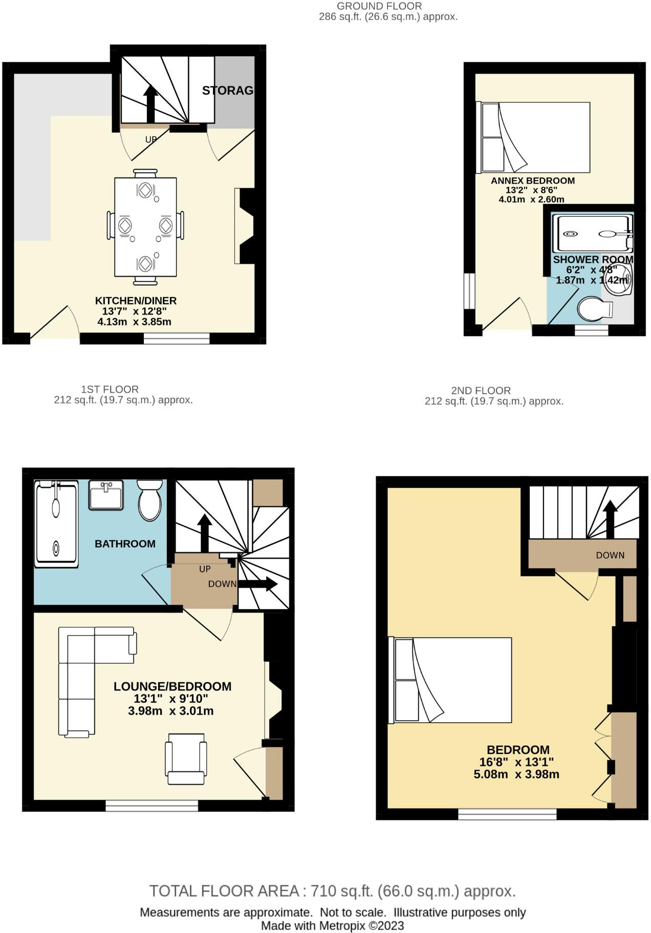 Mariners Cottage, Sunnyside, Robin Hoods Bay floorplan