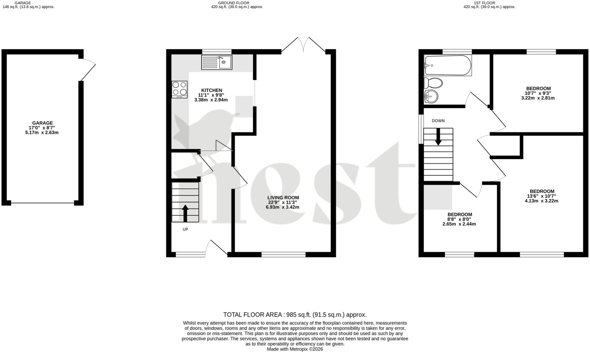 Queensway, Taunton floorplan