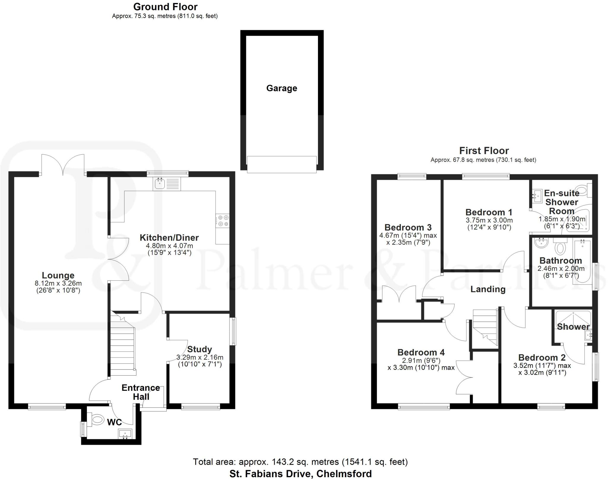 St. Fabians Drive, Chelmsford, Essex, CM1 floorplan