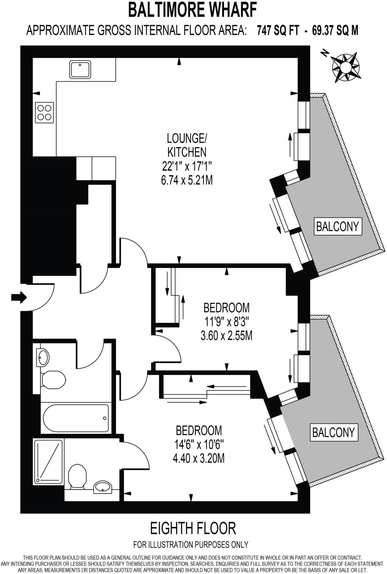 North Boulevard, 4 Baltimore Wharf, Canary Wharf, London, E14 floorplan
