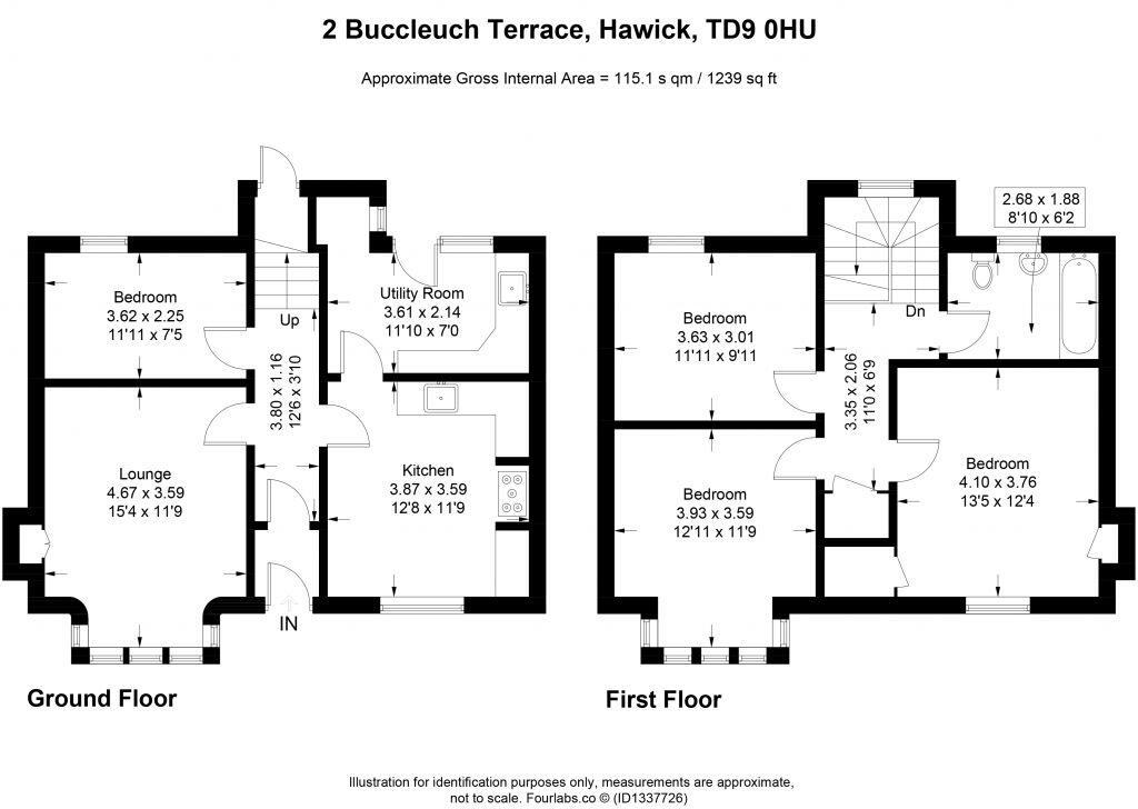 2 Buccleuch Terrace, Hawick, TD9 0HU floorplan