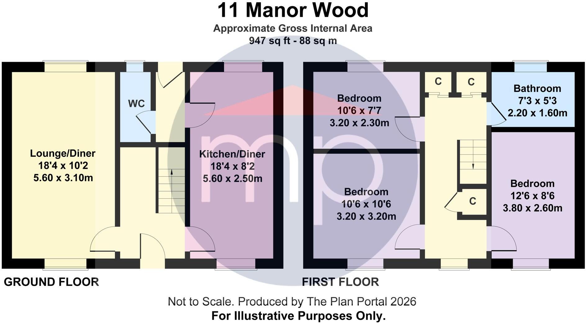 Manor Wood, Coulby Newham, TS8 floorplan