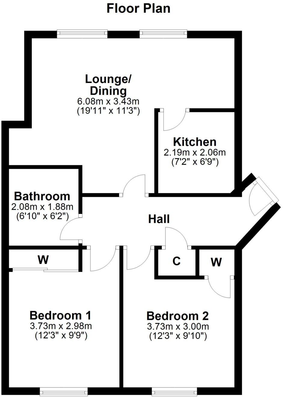 43 Churchill Tower, South Harbour Street, Ayr, KA7 1JT floorplan