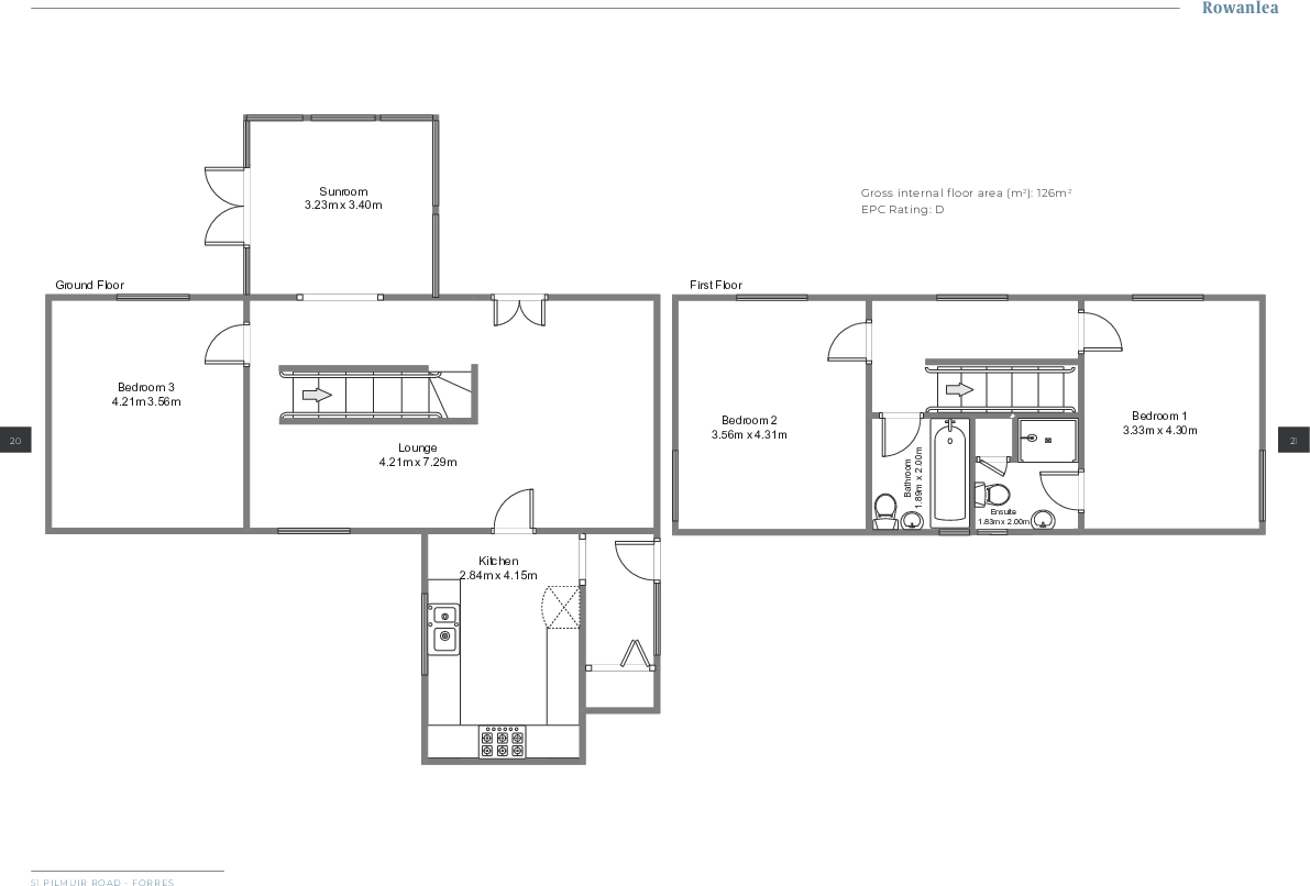 Rowanlea, 51 Pilmuir Road, Forres, IV36 1HE floorplan