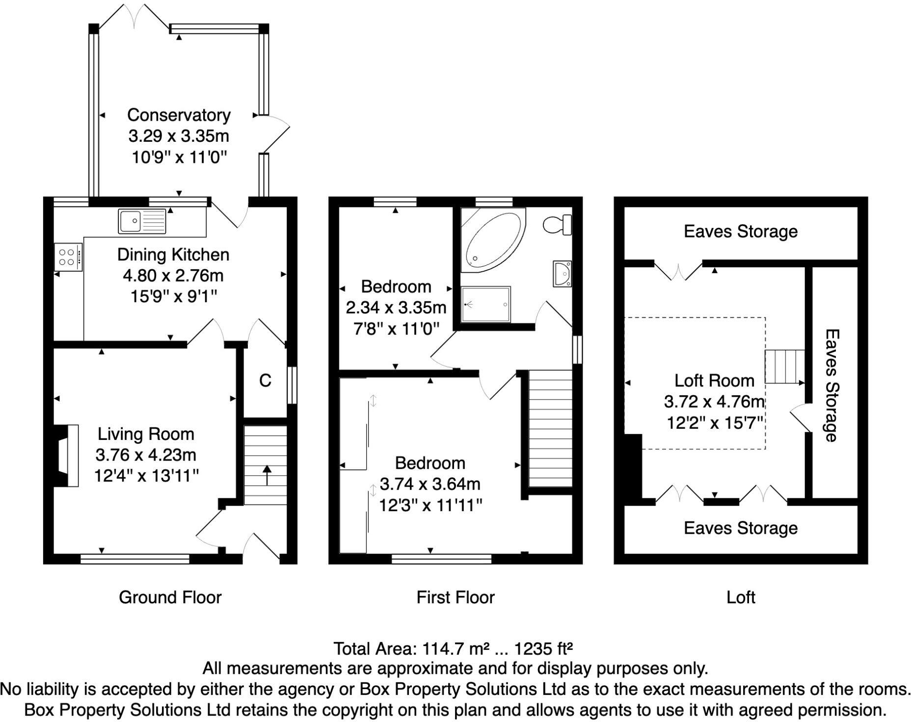 Woodbine Grove, Idle, floorplan