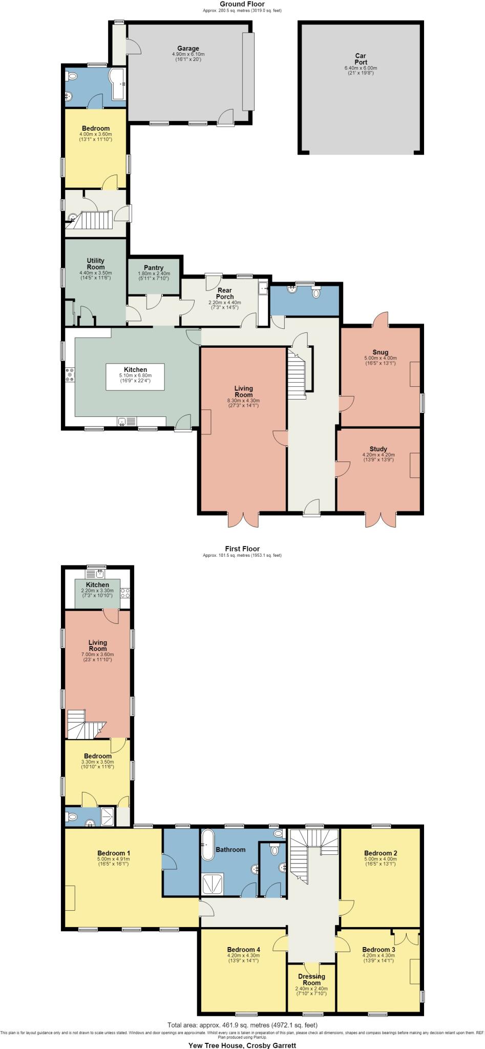 Yew Tree House, Crosby Garrett, Kirby Stephen  floorplan