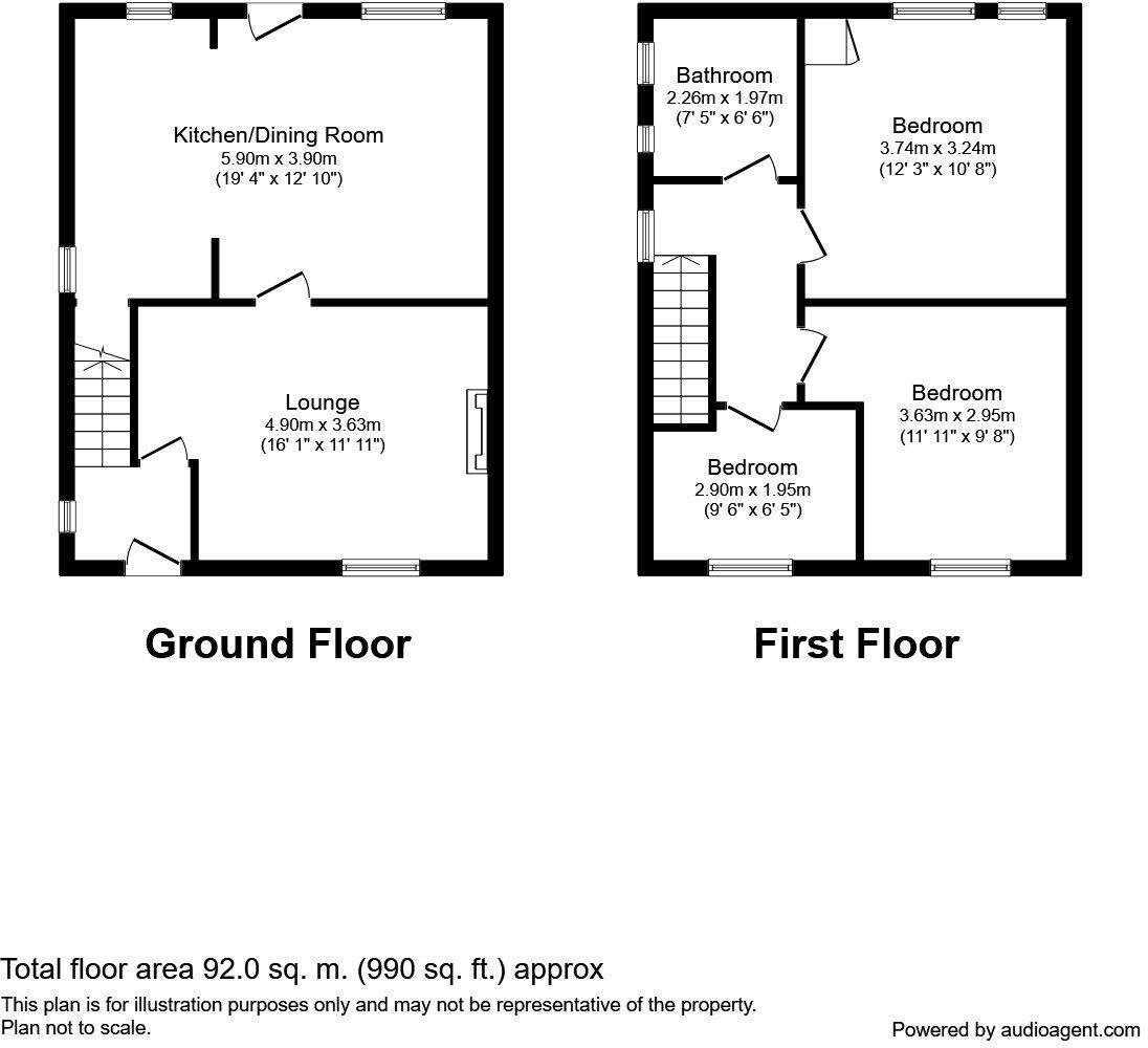 Brook Close, Alfreton, Derbyshire, DE55 floorplan