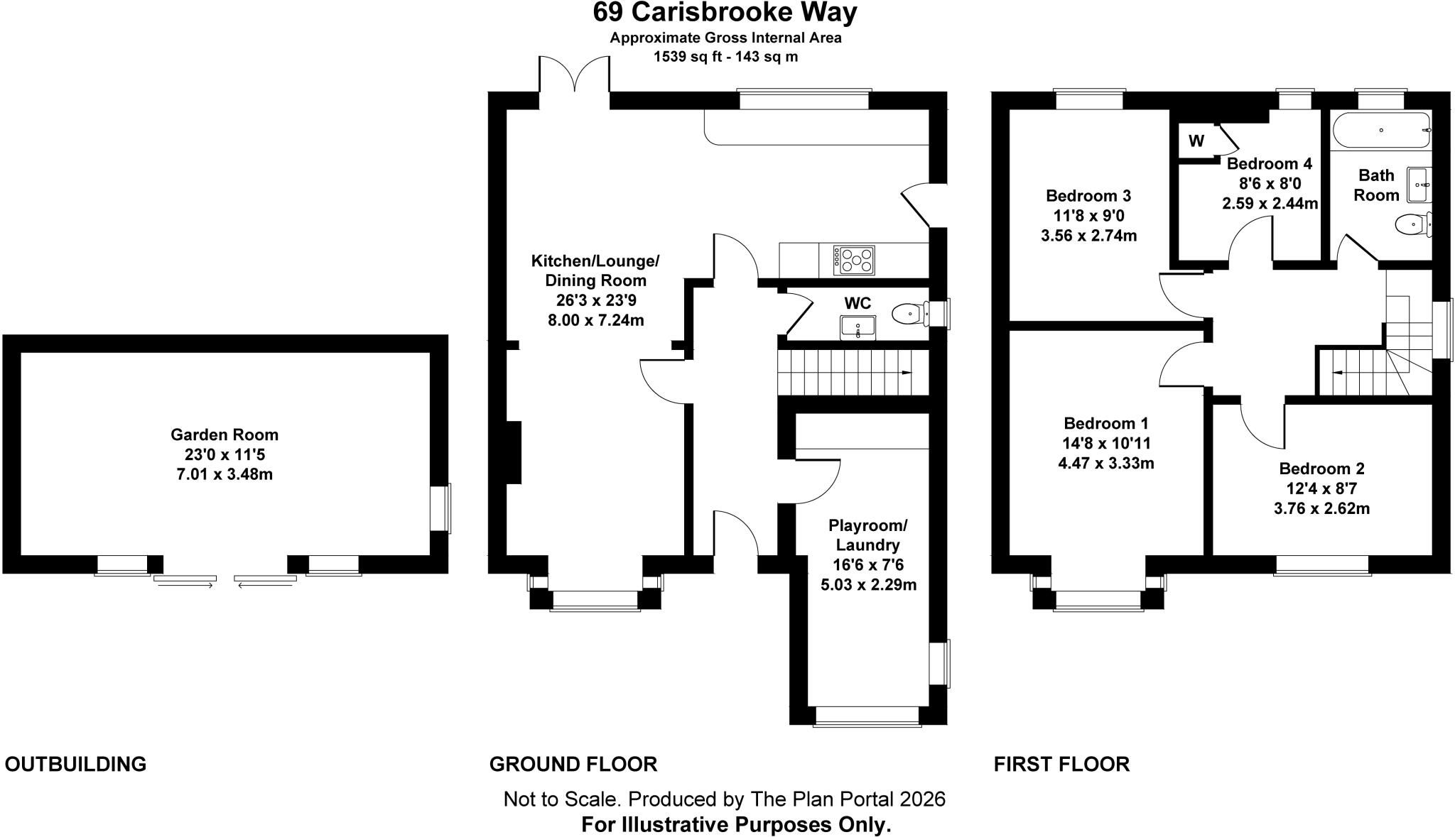 Carisbrooke Way, Penylan, Cardiff, CF23 floorplan