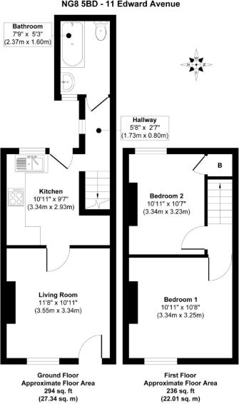 Edward Avenue, Nottingham, Nottinghamshire, NG8 floorplan
