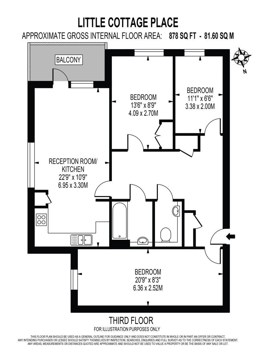 Little Cottage Place, London, SE10 9LF floorplan