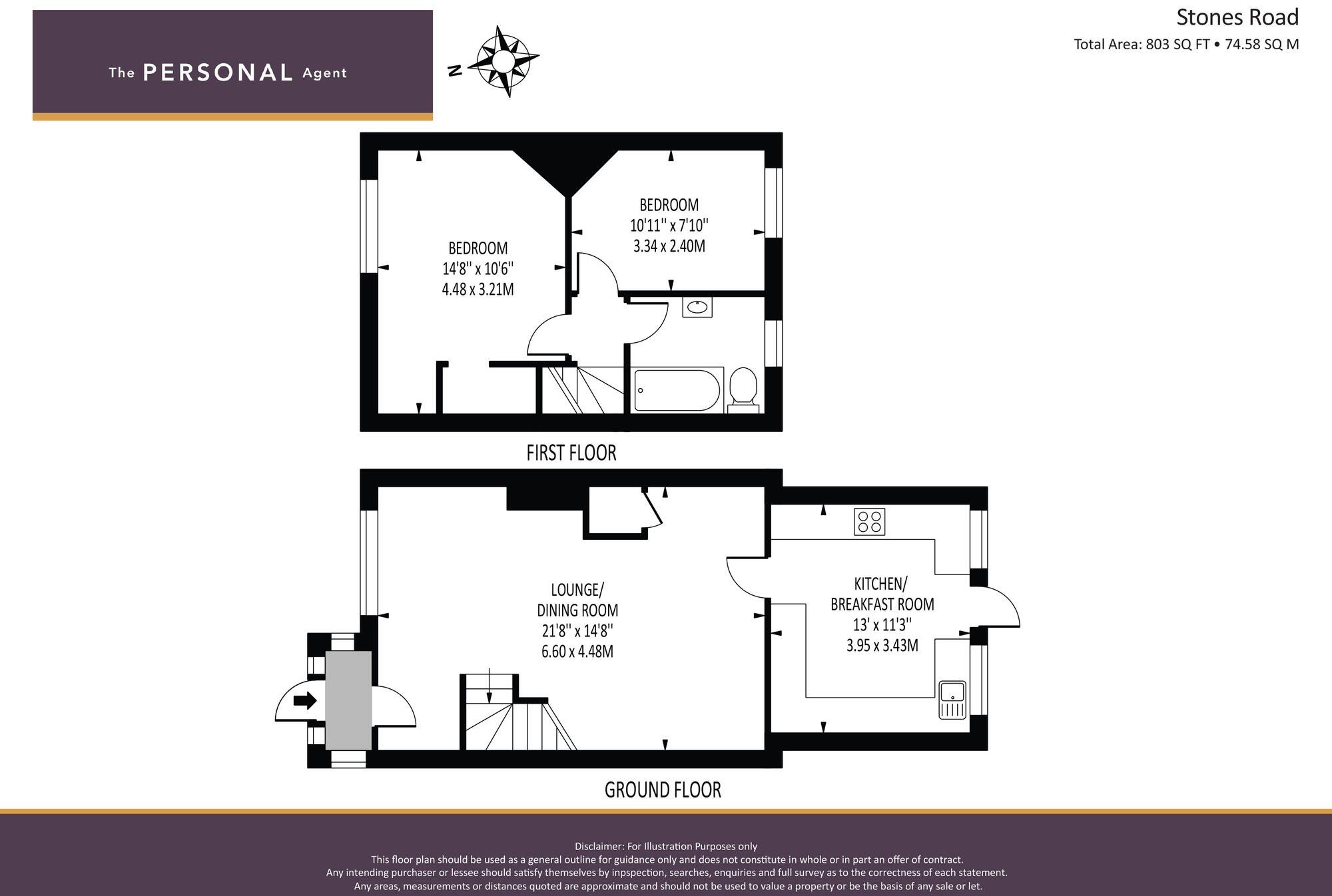Stones Road, Epsom, KT17 floorplan