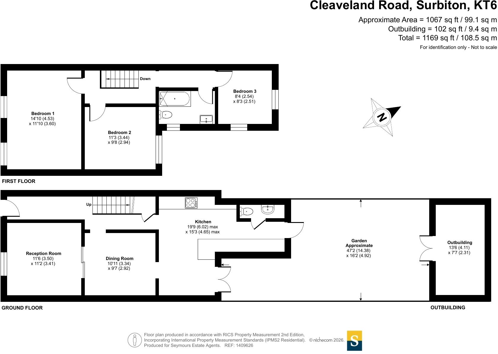 Cleaveland Road, Surbiton, KT6 floorplan