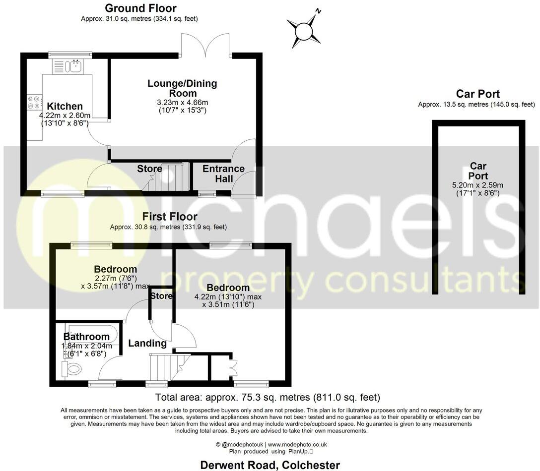 Derwent Road, Highwoods, Colchester, CO4 floorplan