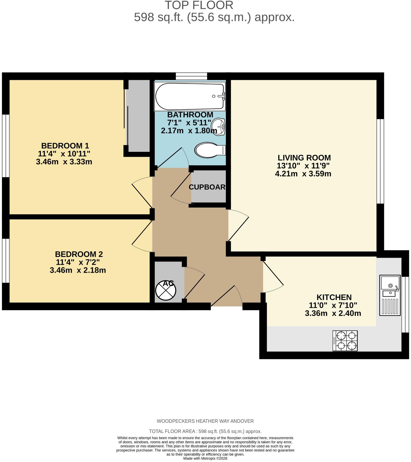 Woodpeckers, Heather Drive, Andover, floorplan