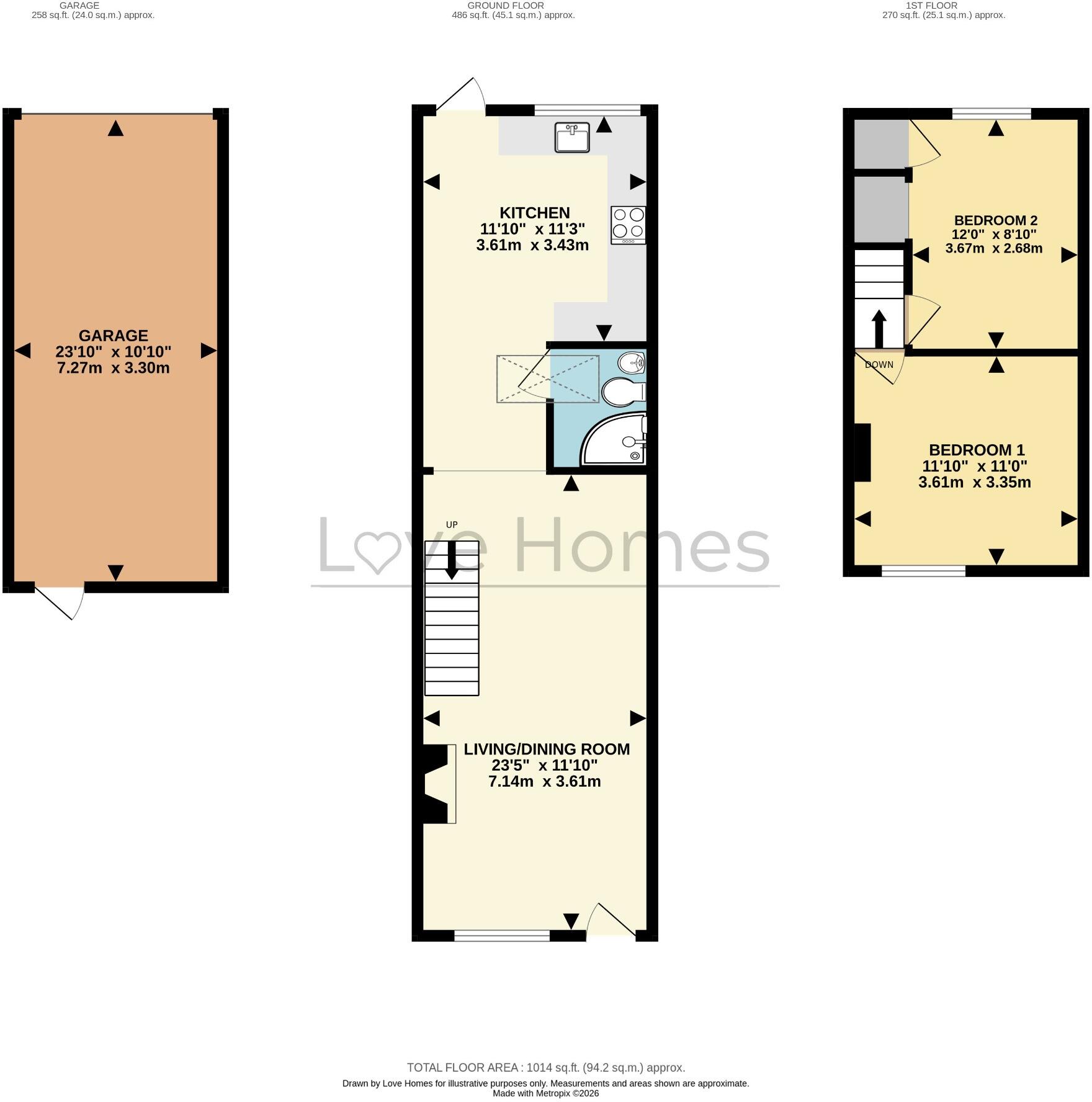Peakes End, Steppingley floorplan