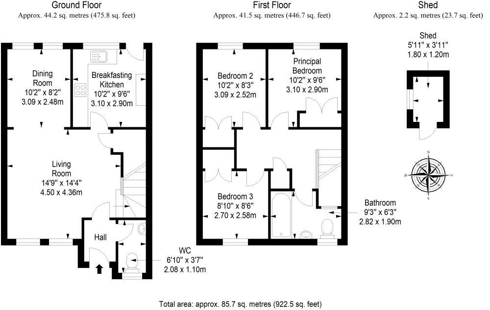 7 Lower Valleyfield View, Penicuik, EH26 8NT floorplan
