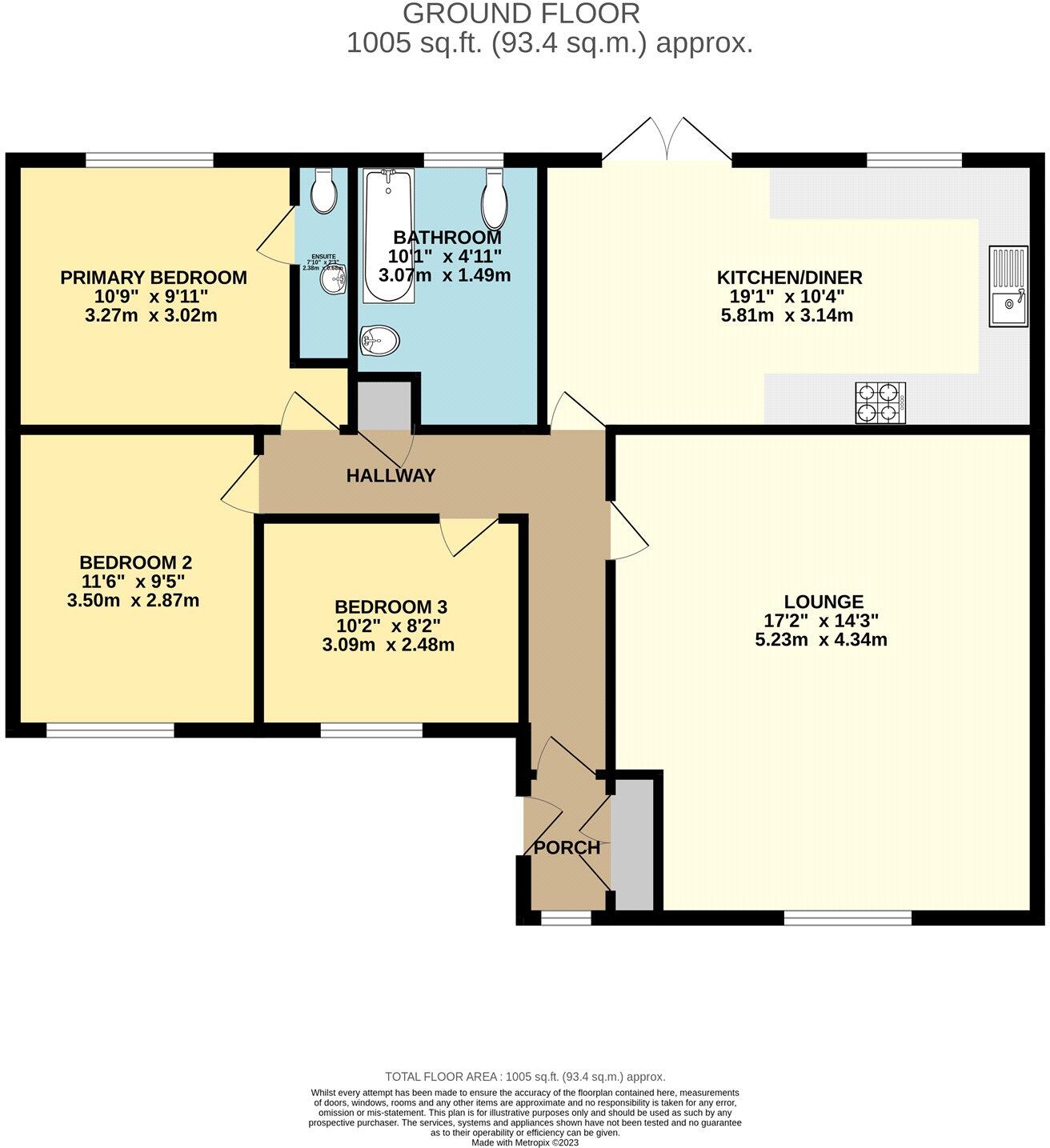The Roebuck, Little Eriswell, Brandon, Suffolk, IP27 floorplan