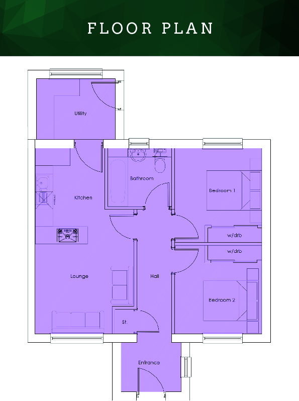 Plot 3 Kirkland Crescent, Dalry, KA24 5EA floorplan
