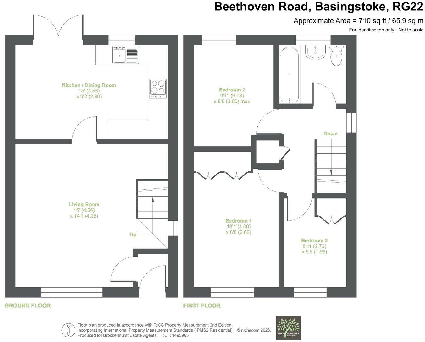 Beethoven Road, Basingstoke, RG22 4BP floorplan