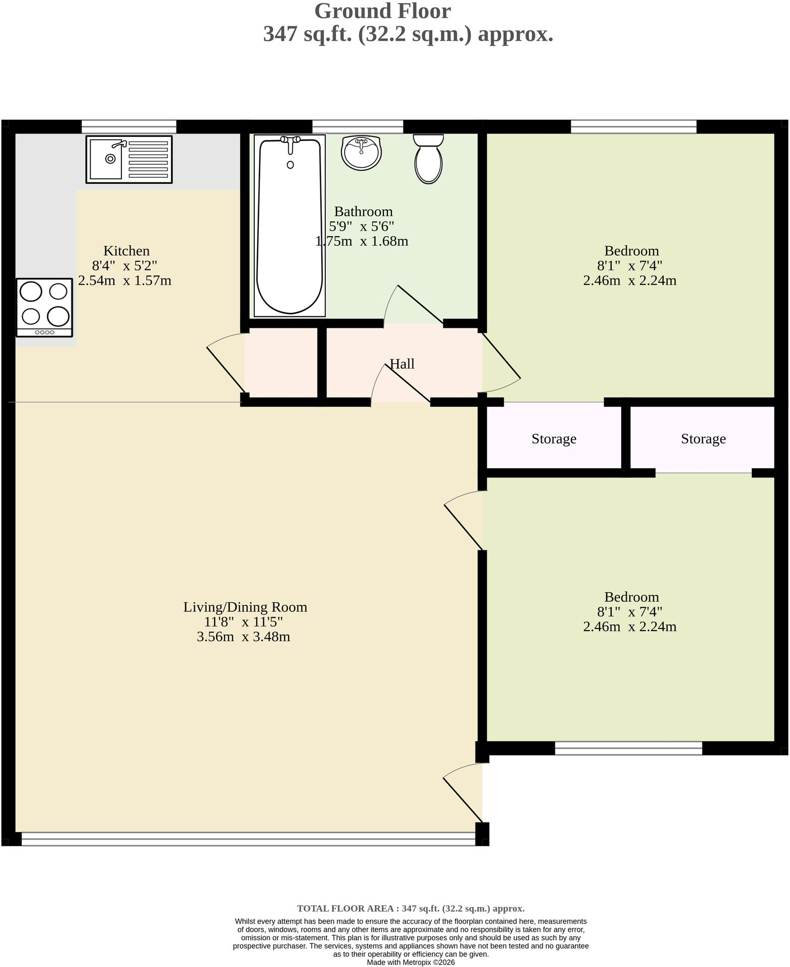 13, Sundowner Chalet Park, Hemsby, Great Yarmouth floorplan