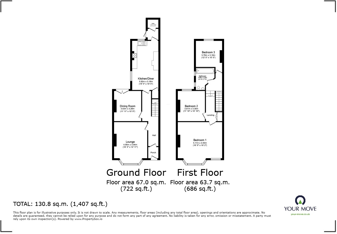 Abbotsbury Road, Newton Abbot, Devon, TQ12 floorplan