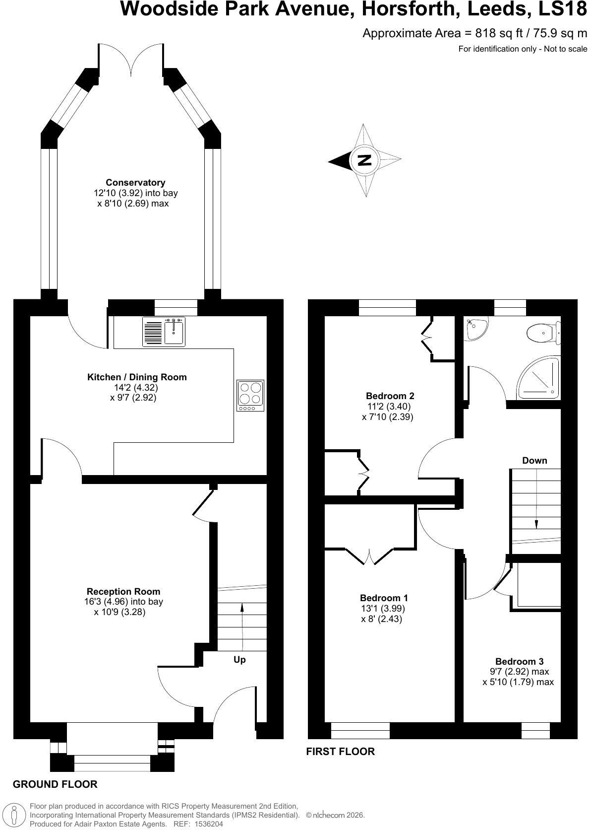 Woodside Park Avenue, Horsforth floorplan