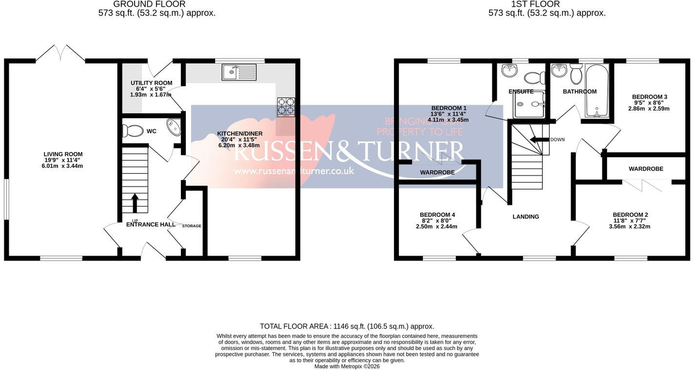 A Modern Detached Family Home on Riverview Way in King's Lynn floorplan